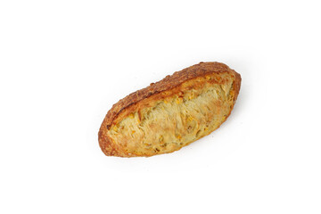 isolated corn bread on a white background