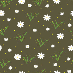 The pattern with flowers. Vecotr illustration
