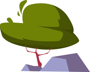 Tree with green leaves