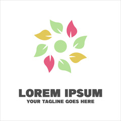 Sun Leaf Logo. Sun Leaf Logo template
