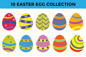 easter egg colorful illustration collection