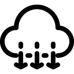 Cloud storage icon. Cloud computing.