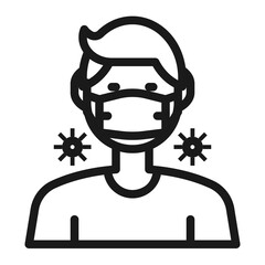 Coronavirus or covid-19 virus icon for template design.