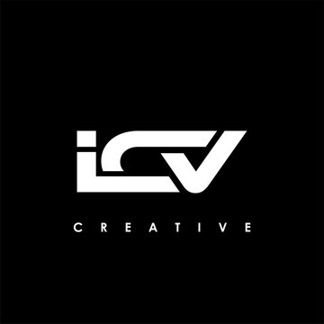 ICV Letter Initial Logo Design Template Vector Illustration