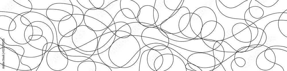 Wall mural abstract linear background. vector illustration. thin swirl line background.