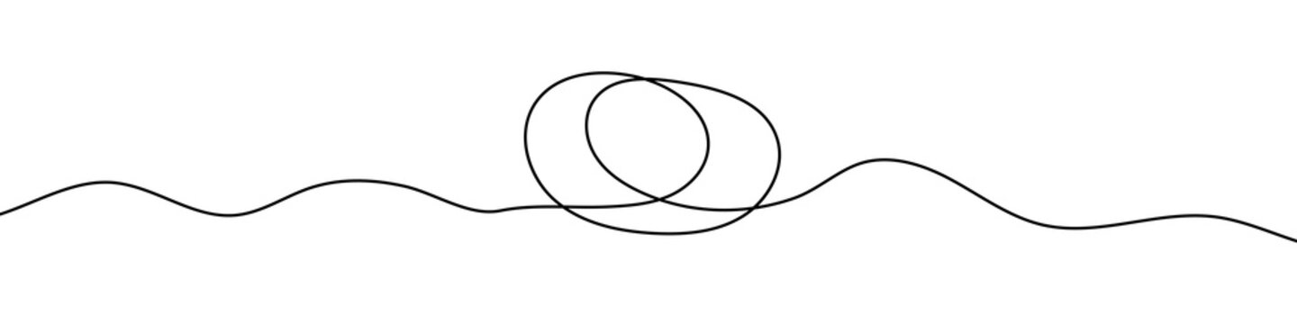 recommend clip art: Continuous line drawing of round frame. One line icon of frame. One line drawing background. Vector illustration. Abstract background