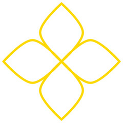 Flower symbol. Folk art of flower element.