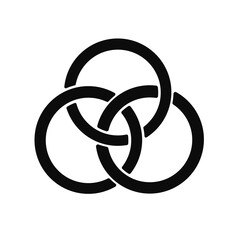 borromean ring symbol with simple design