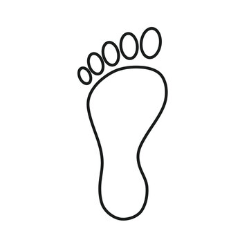 recommend clip art: human footprints icon with line design