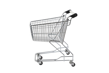 Shopping cart isolated on white background with clipping path