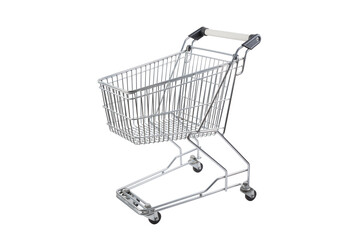 Shopping cart isolated on white background with clipping path