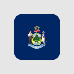 Maine state flag. Vector illustration.