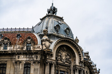 Obraz premium Historic building architecture in Bucharest, Romania, 2022