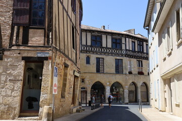 Fototapeta na wymiar Rue typique, ville Bergerac, département de la Dordogne, France