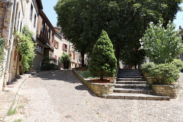 Rue typique, ville Bergerac, département de la Dordogne, France