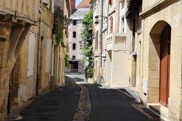 Fototapeta na wymiar Rue typique, ville Bergerac, département de la Dordogne, France