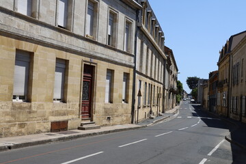 Rue typique, ville Bergerac, département de la Dordogne, France