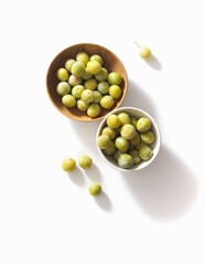 Fresh and juicy greengage plums