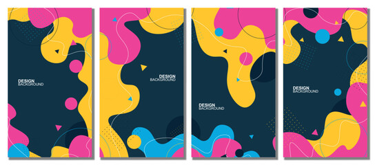 Abstract modern template set background.