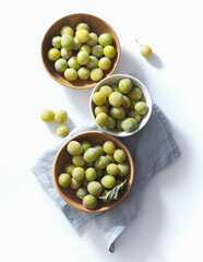 Fresh and juicy greengage plums