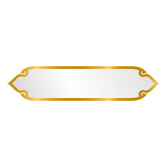 Thai gold backdrop frame vector on white background. Traditional style in Thailand. Must use in temples or buddha rooms. Line Thai style.