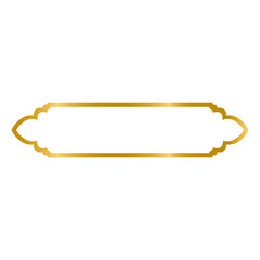 Thai gold backdrop frame vector on white background. Traditional style in Thailand. Must use in temples or buddha rooms. Line Thai style.