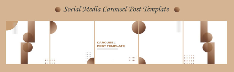 Social media carousel post template