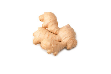 Ginger root isolated on white background.