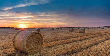 Strohballen auf dem Feld