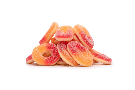Jelly candys isolated on  white background.