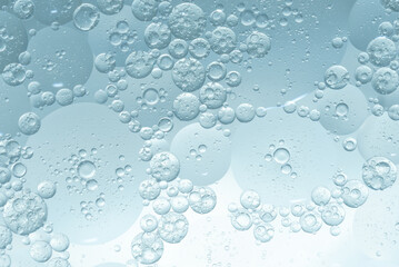 Abstract Blue water bubbles background