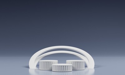3d rendering product background with 3d podium