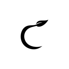 initial c combined with leaves suitable for font, logo, design, vector, icon, symbol, business, branding, company, and more