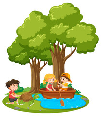 Children at the park isolated