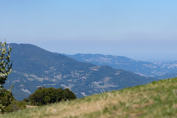 Fototapeta na wymiar Mountain road landscape Toscano Emiliano Park in Parma province, Italy