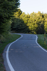 Fototapeta premium Mountain road landscape Toscano Emiliano Park in Parma province, Italy