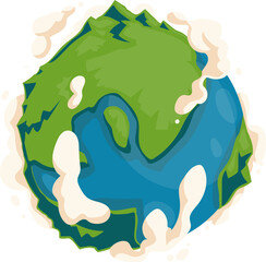 Cartoon earth planet © klyaksun