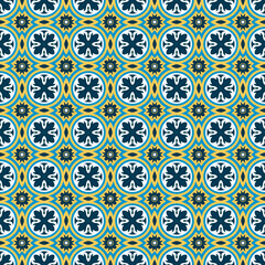 Talavera tile pattern seamless, decorative background for fabric