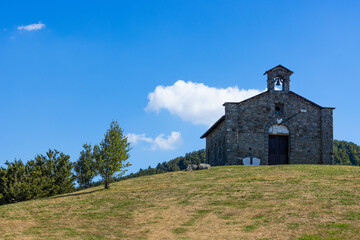Hills around the Church of the Madonna dell'Orsaro, Parma, Italy