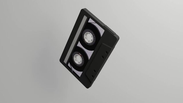 3D Rotating Cassette Tape Looping