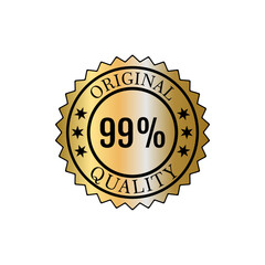 99% percentage original quality circular sign label vector 