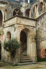Old courtyard of a house in southern Italy. A house with a century-old history.
