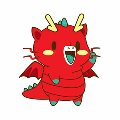 cute dragon drawing cartoon, dragon sticker