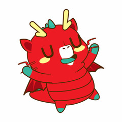 cute dragon drawing cartoon, dragon sticker