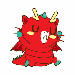 cute dragon drawing cartoon, dragon sticker