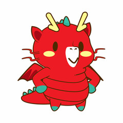 cute dragon drawing cartoon, dragon sticker