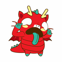 cute dragon drawing cartoon, dragon sticker