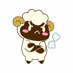 cute little sheep vector illustration, sheep vector set