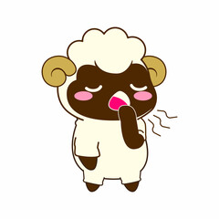 cute little sheep vector illustration, sheep vector set