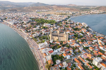 Obraz premium North Aegean shorelines aerial photography. Dikili Candarli Izmir Turkey.
